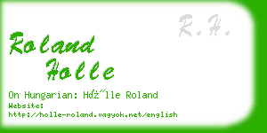 roland holle business card